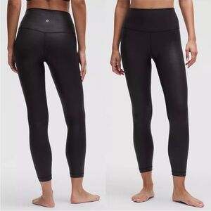 lululemon Align High-Rise Pant 28" *Shine Color: Radiate Foil Print Black Size 8